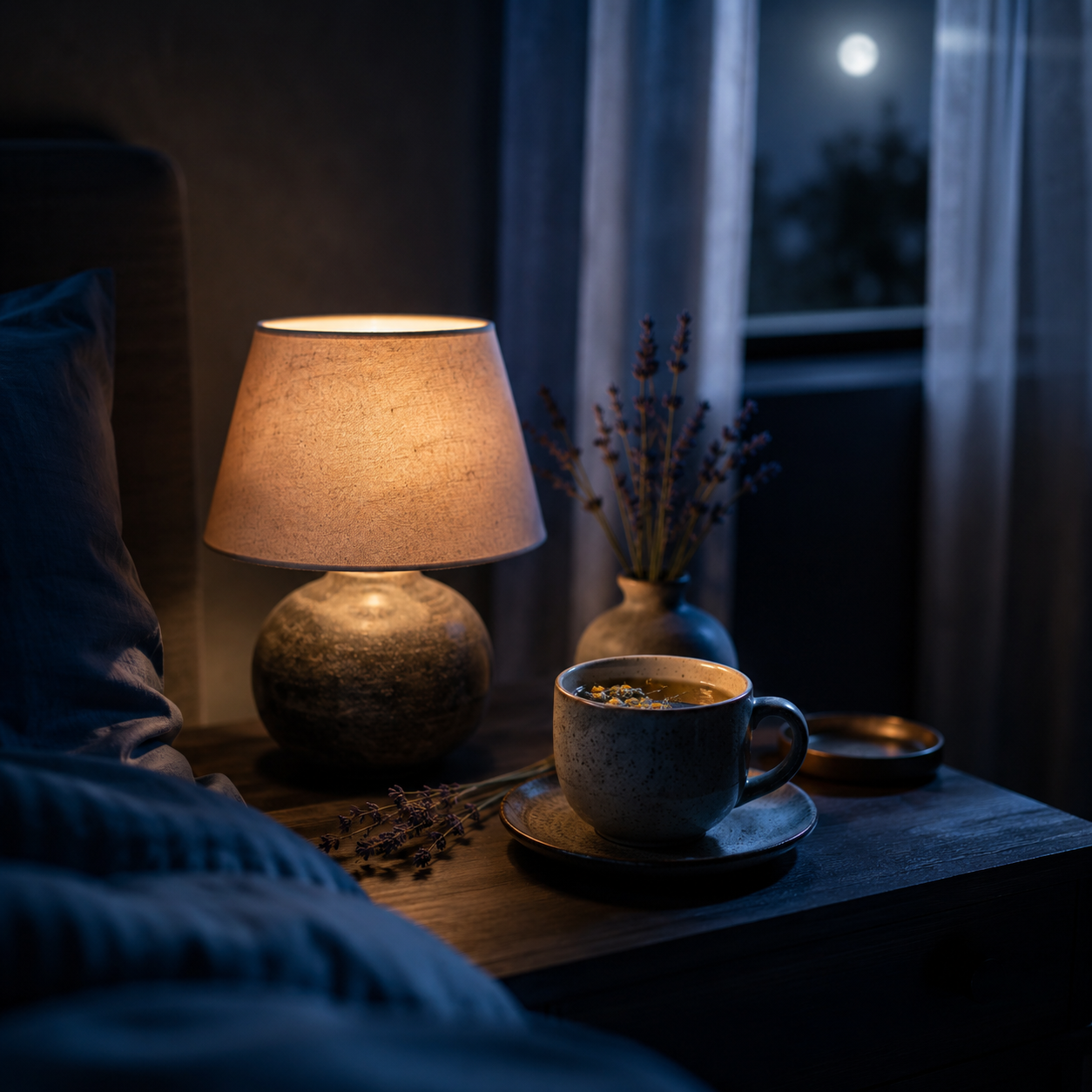 Réveil de chevet affichant 3h du matin dans une chambre sombre, symbole des réveils nocturnes